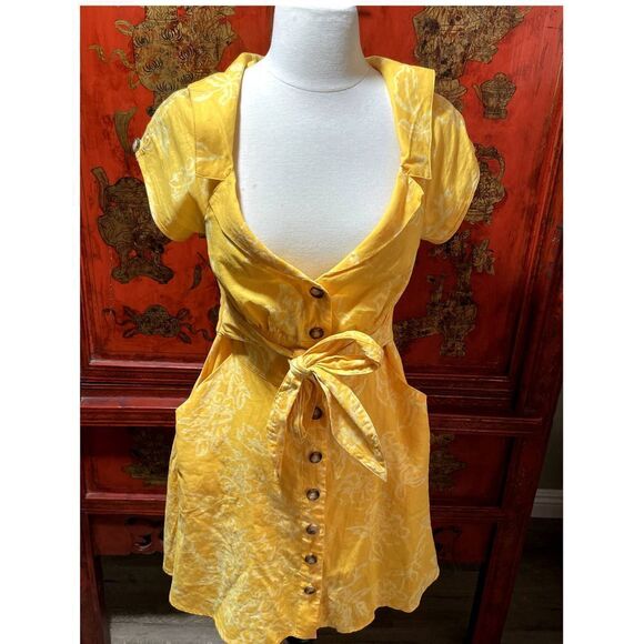 Free People Dresses & Skirts - NWT Free People Yellow Sunflower Dress - 4